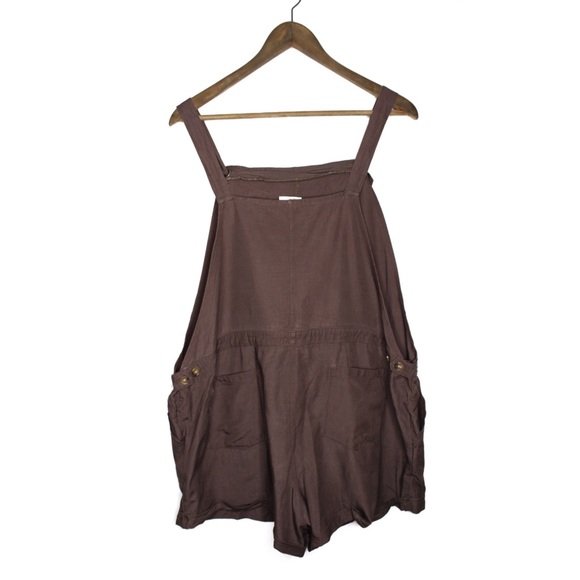 NWT Isabel Maternity by Ingrid & Isabel Knotted Front Brown Maternity Shortall - Picture 6 of 8